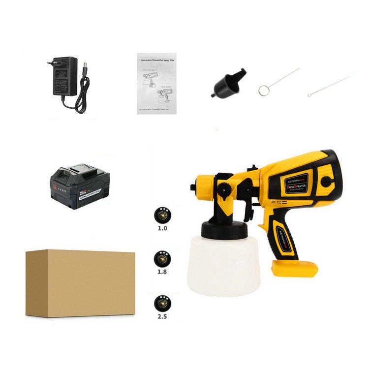Reliable Quality ZT6000D Lithium Ion Electric Spray Gun 360 Degree Drip Free Spraying Without Lithium Battery