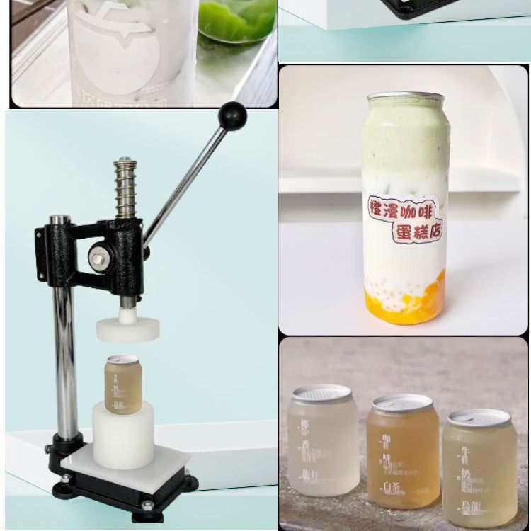 Manual Can Sealing Press Machine Sealer for Soda Food Beverage Paper Cans Capping Plastic Bottle Capping Pat Cover
