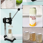 Manual Can Sealing Press Machine Sealer for Soda Food Beverage Paper Cans Capping Plastic Bottle Capping Pat Cover