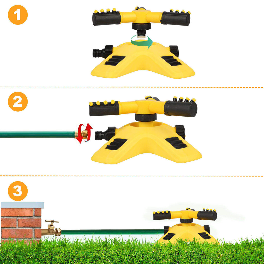 Rotating Water Spray 360 Degree Automatic Sprinkler Villa Garden Watering Lawn Can Be Connected in Series Sprinkler(Excluding water pipes)