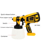 Reliable Quality ZT6000D Lithium Ion Electric Spray Gun 360 Degree Drip Free Spraying Without Lithium Battery