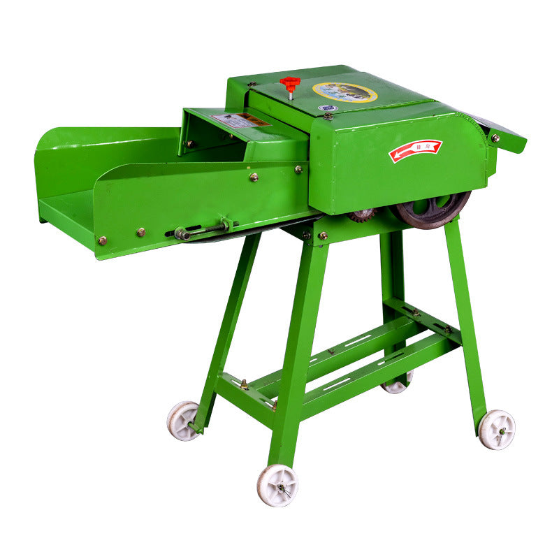 Straw Crusher Poultry Animal Cattle Feed Making Grass Shredder Chaff Cutter Machine